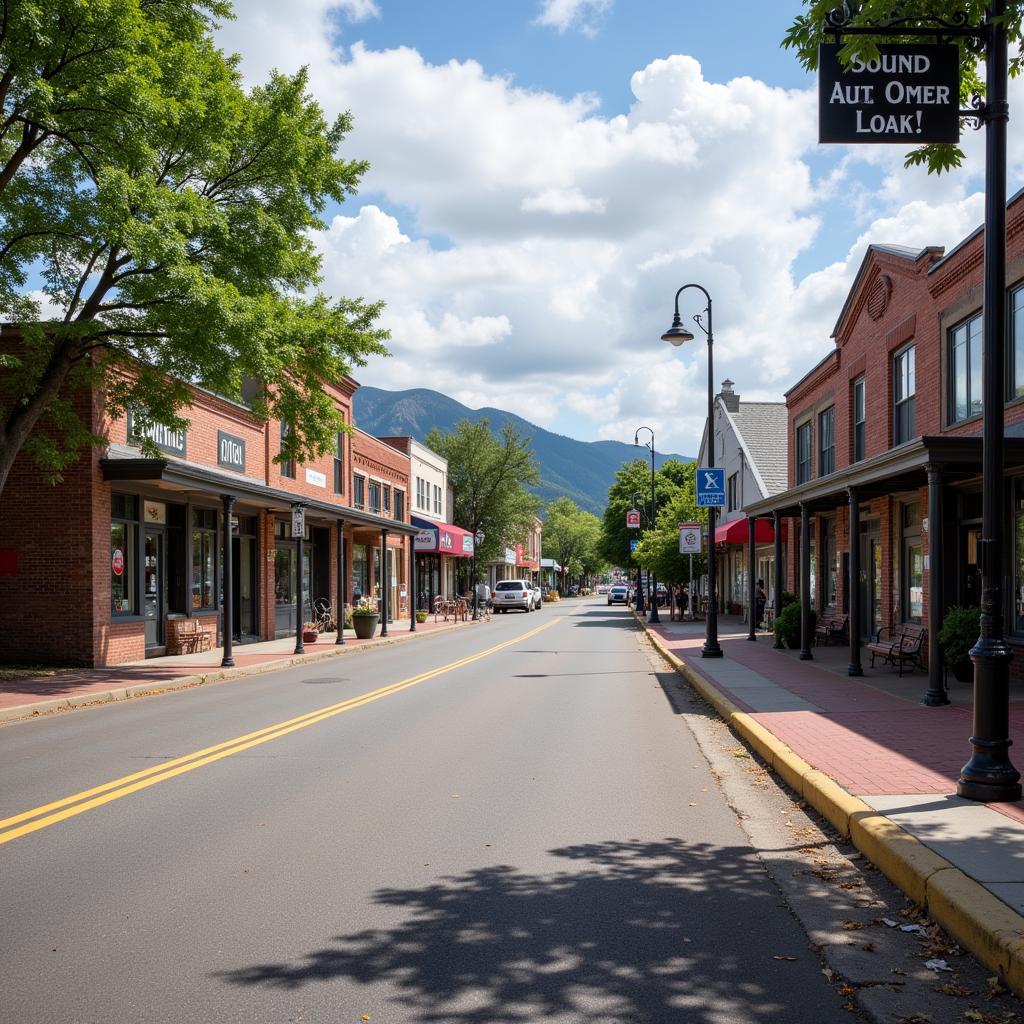 Cheneyville Louisiana: A peaceful scene of the town's main street