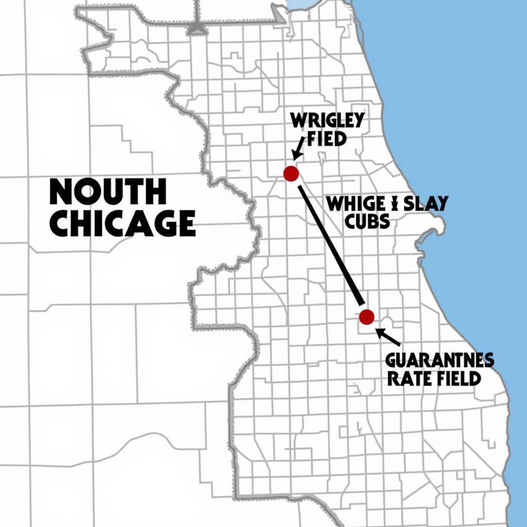 Chicago Baseball Teams Map