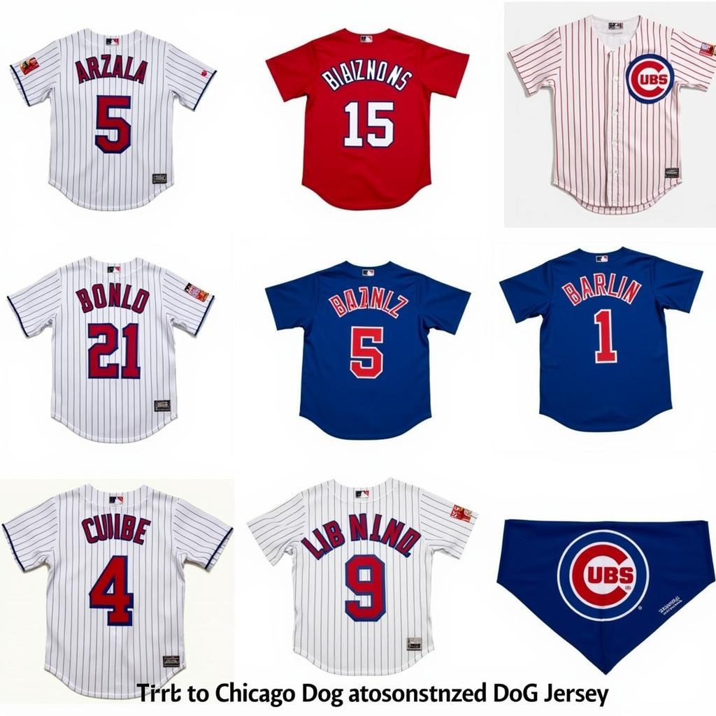 Different Styles of Chicago Cubs Dog Jerseys