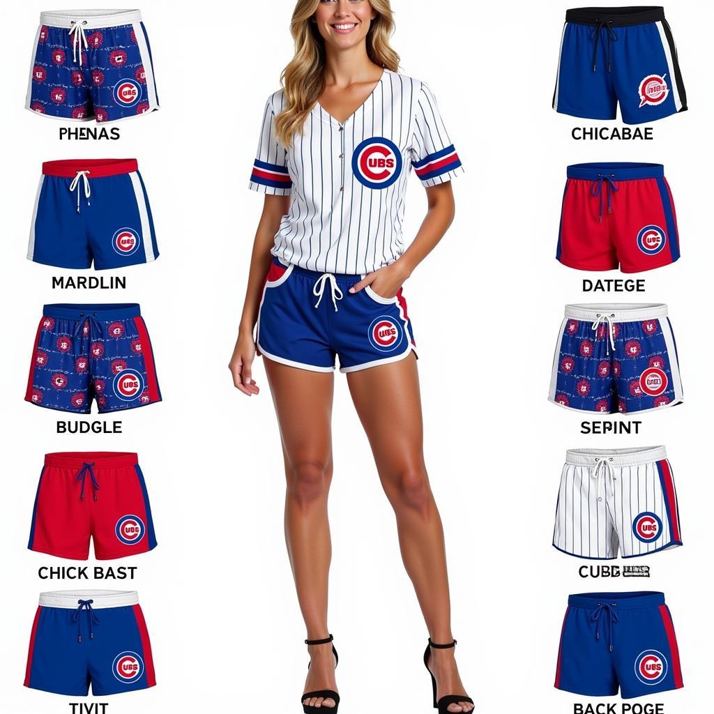 Chicago Cubs Women's Shorts: Variety of Designs