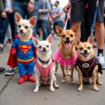 Chihuahuas in Costume at Chihuahua Fest Chicago