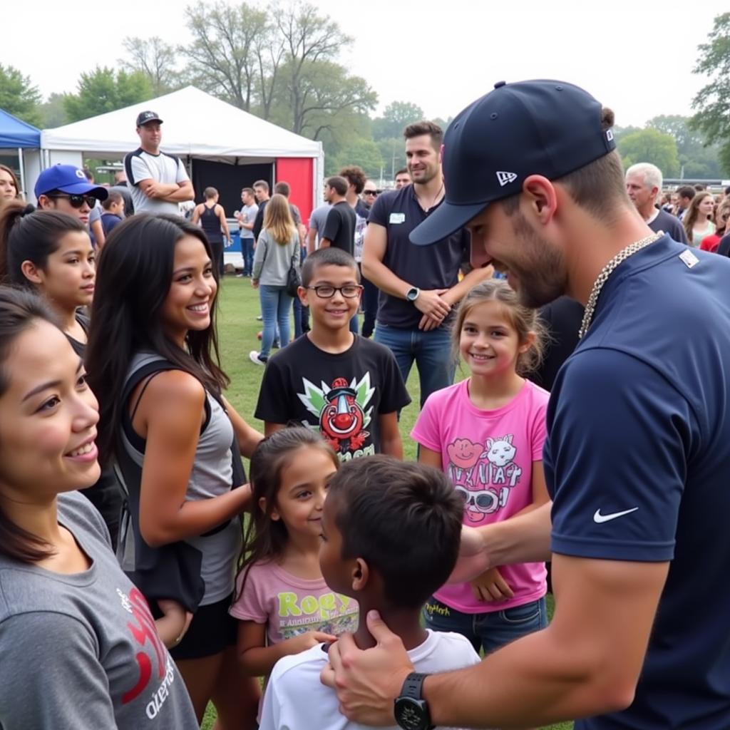 Christian Yelich at a Home Plate Charity Event