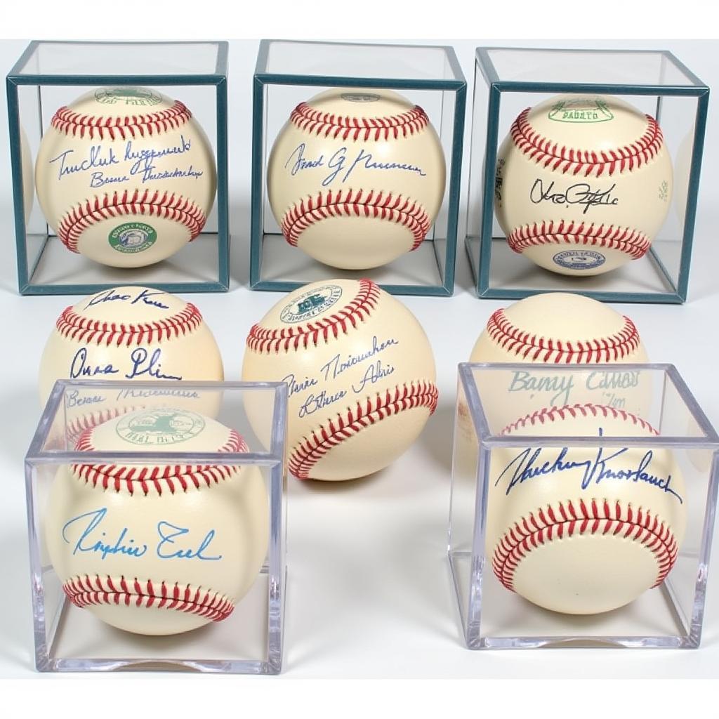 Chuck Knoblauch Autographed Baseball in Display Case