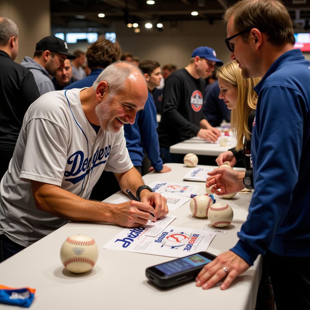 Chuck Knoblauch Signing Autographs at a Sports Memorabilia Show