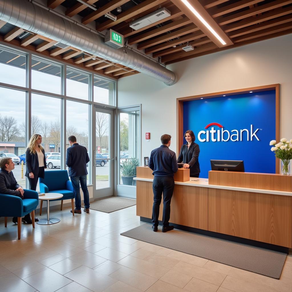 Modern and Welcoming Citibank Branch Interior in Seattle