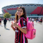 Clear Pink Backpack for Besiktas Fans