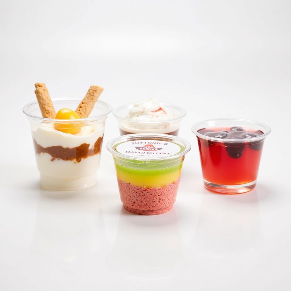 Clear Plastic Dessert Cups with Custom Labels