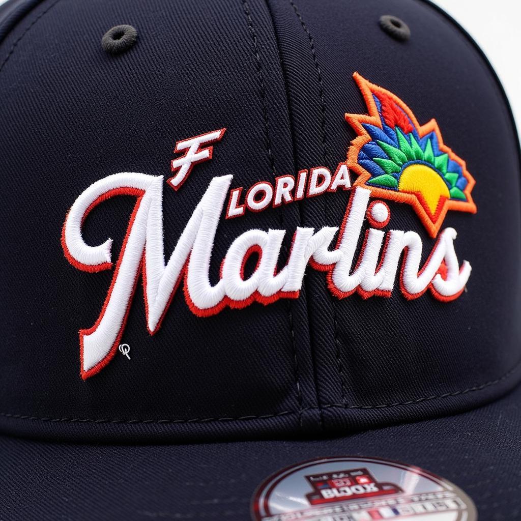 Close-up of Florida Marlins 1997 World Series Hat Logo