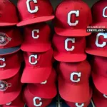 Collection of Red Cleveland Indians Hats