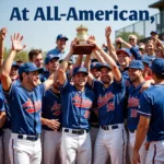 College Baseball All American Team Celebrates Victory