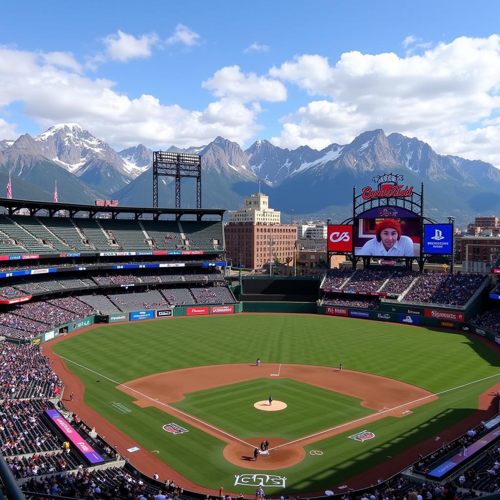 Colorado Rockies Playing at Coors Field