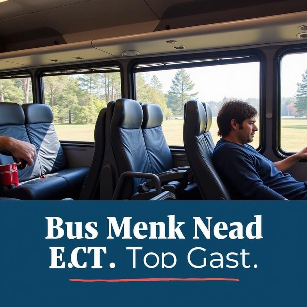 Comfortable seating on a long-distance bus