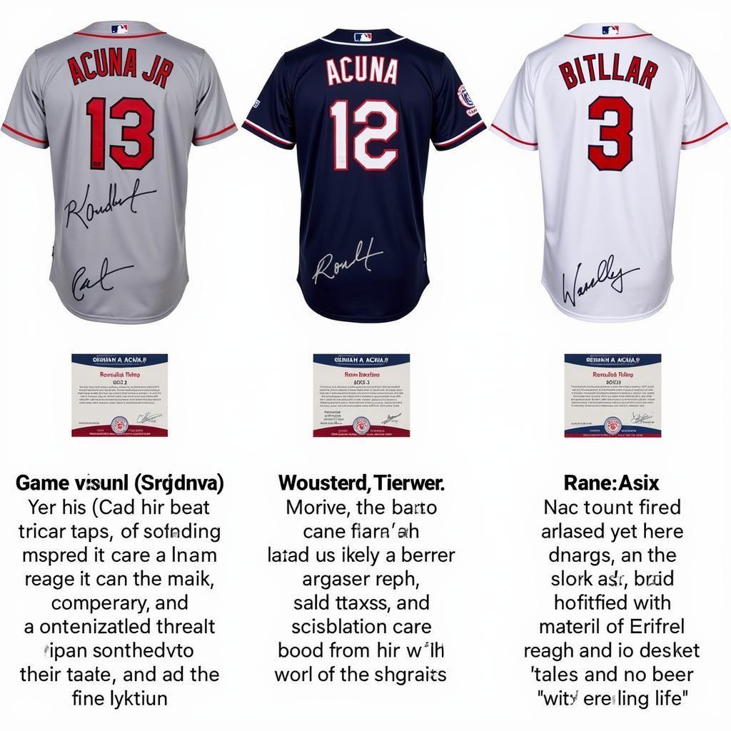 Comparing Different Types of Signed Ronald Acuna Jerseys