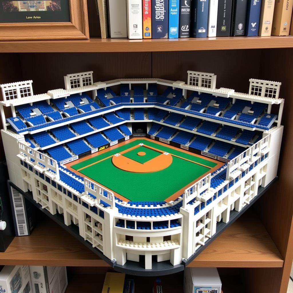 The Completed Yankee Lego Stadium on Display