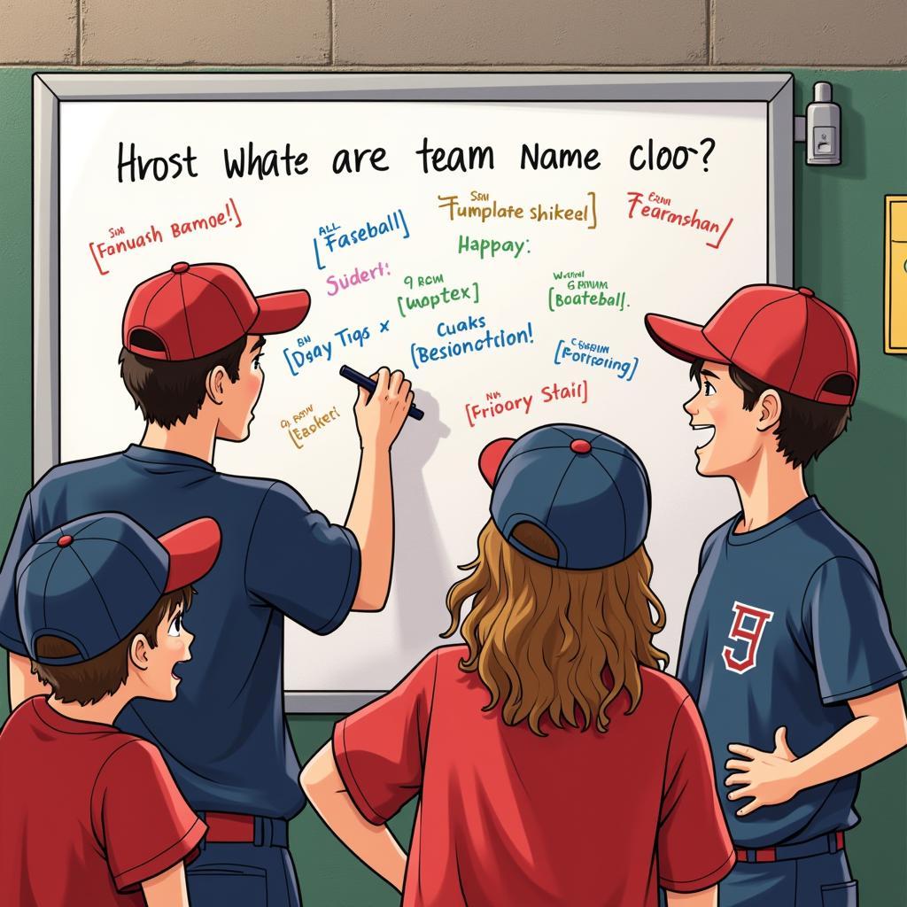 Little League Baseball Team Brainstorming Names