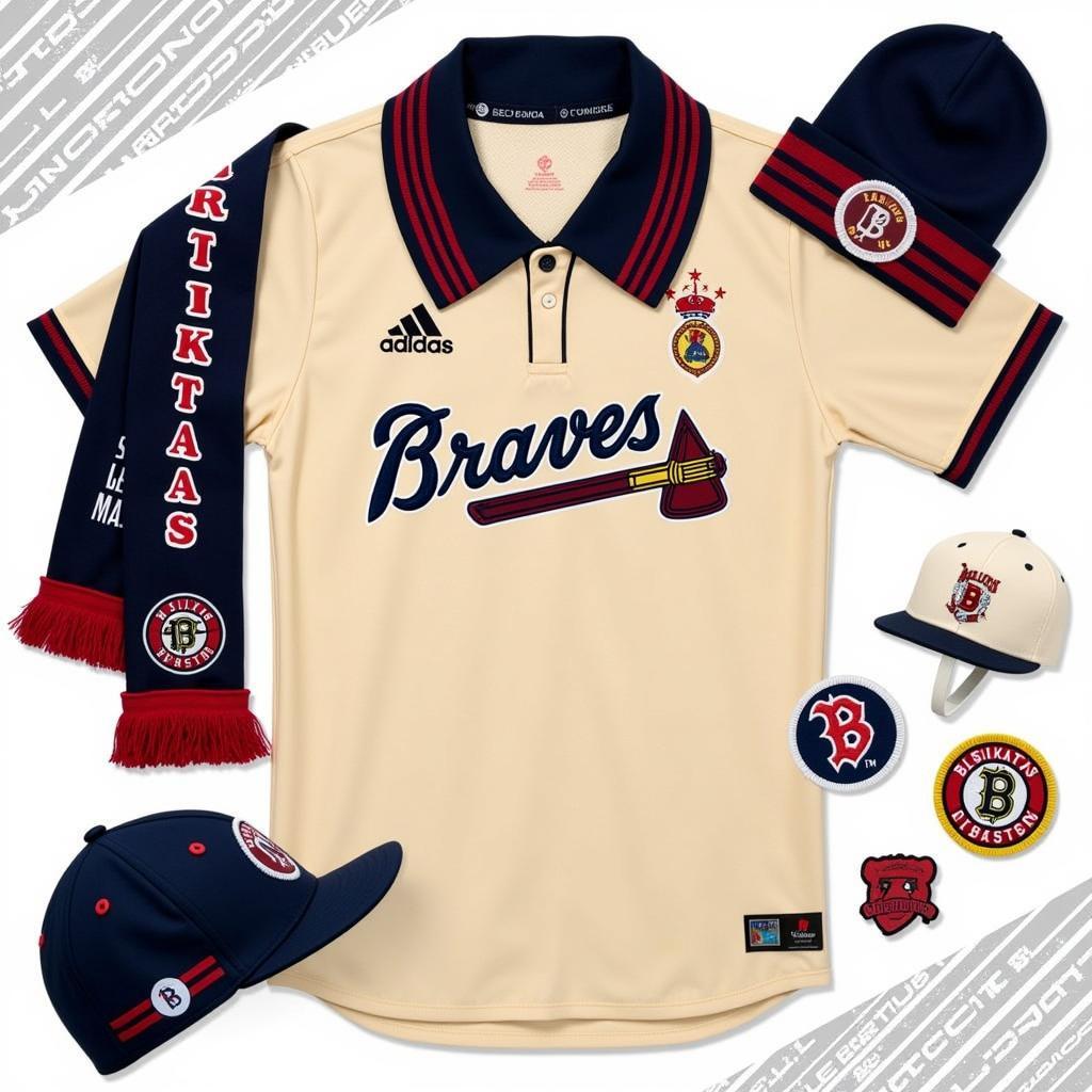 Cream Braves Jersey with Besiktas Accessories