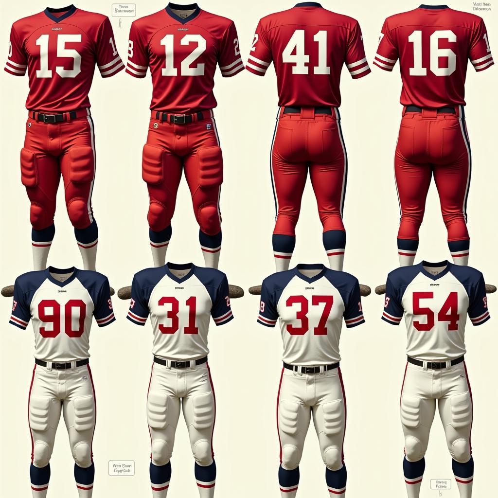 Dallas Texans AFL 1960 Uniform Evolution