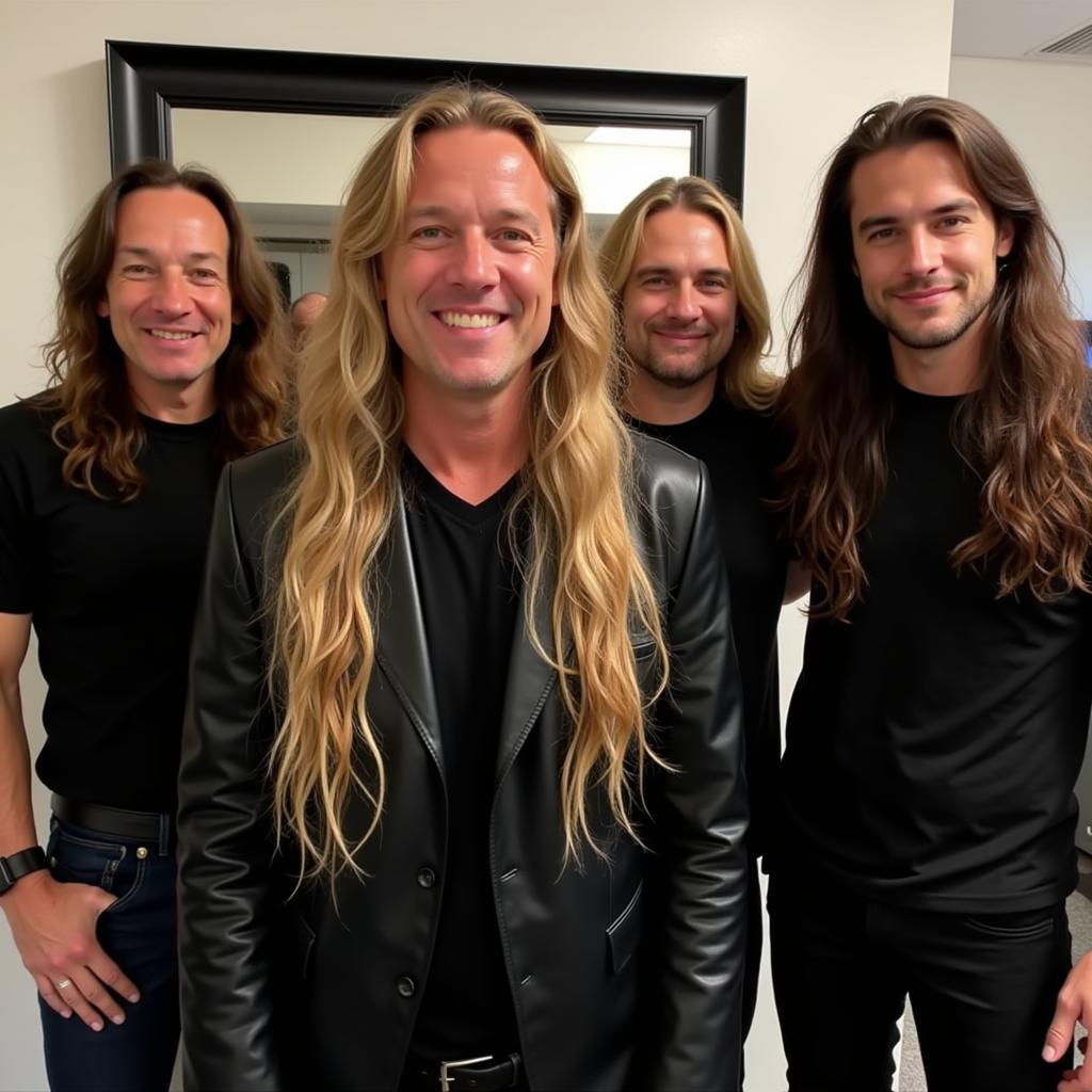 Dave Murray Backstage with Iron Maiden