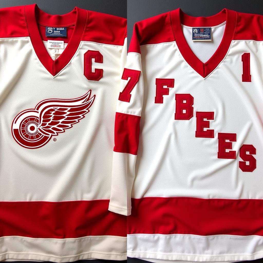 Authentic vs. Replica Detroit Red Wings Jerseys