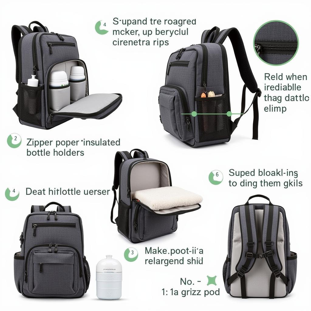 Diaper Backpack Features Close-up