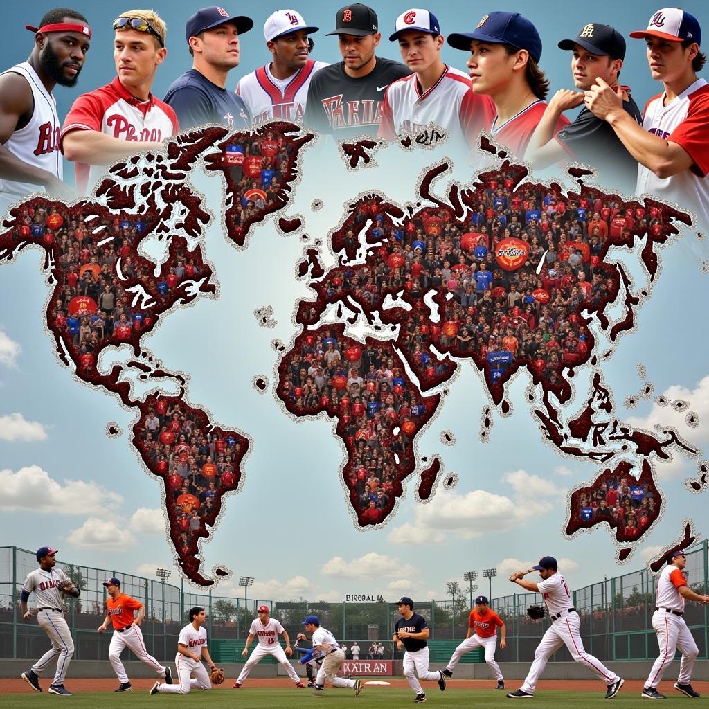 A Collage of Different Baseball Leagues