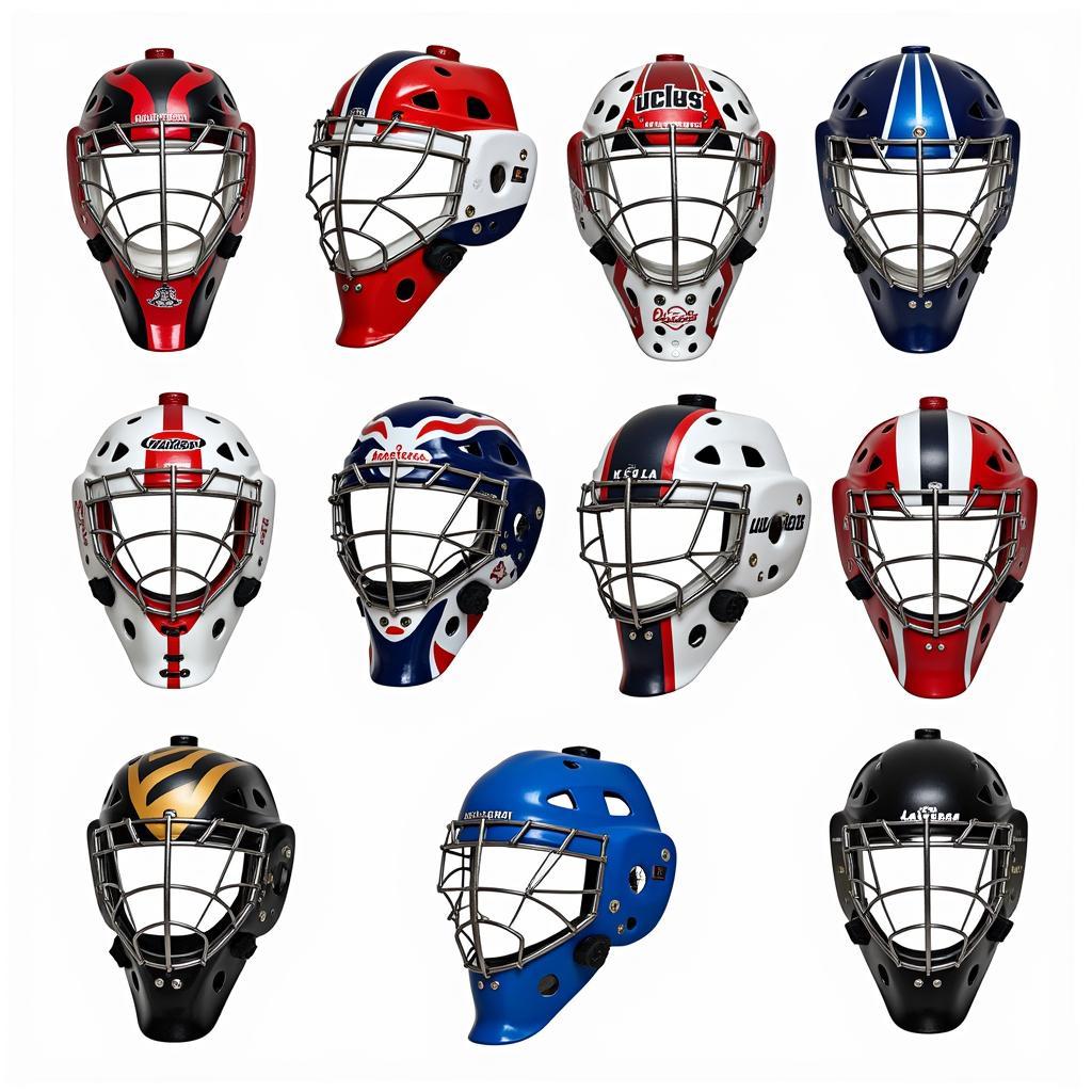 Comparison of different hockey-style catcher's masks