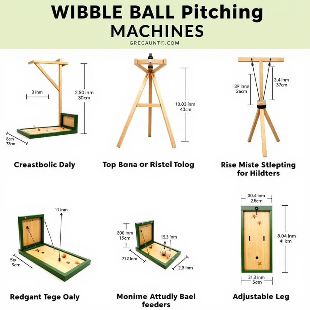 Various Small Wiffle Ball Pitching Machines