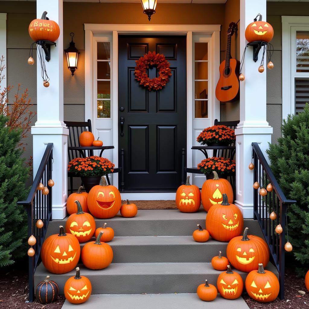 Creative Ways to Display Music-Carved Pumpkins