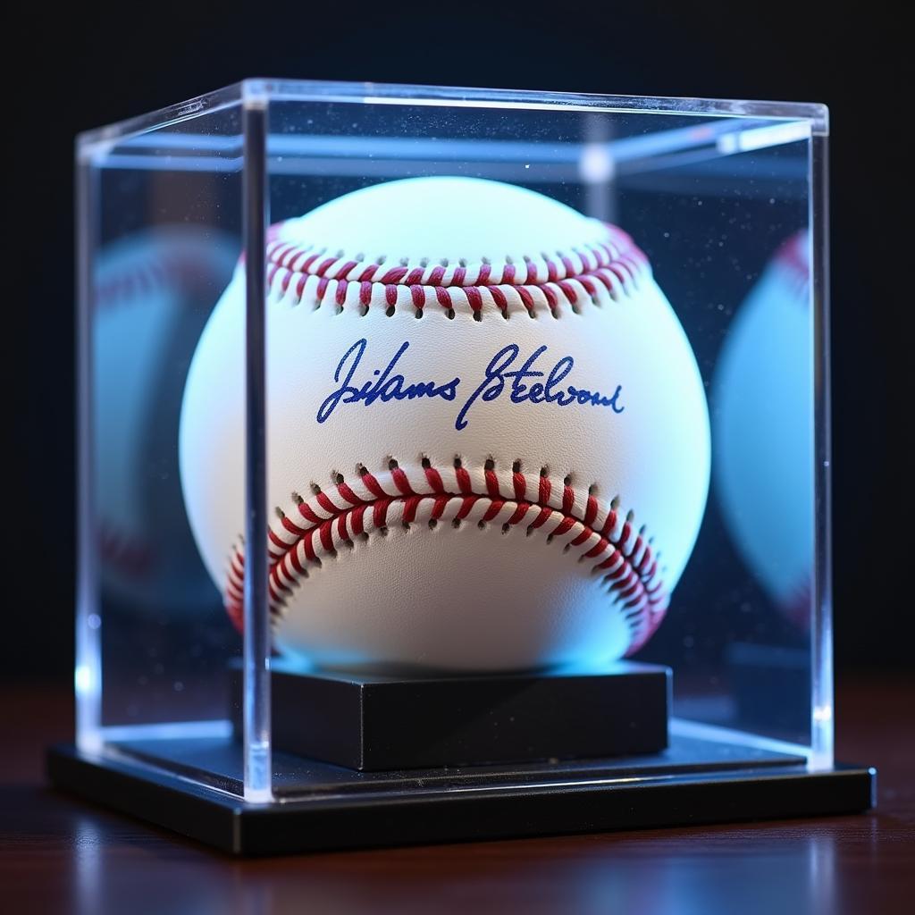 Displaying a Signed Mets Baseball