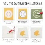 DIY Baseball Stencil Creation