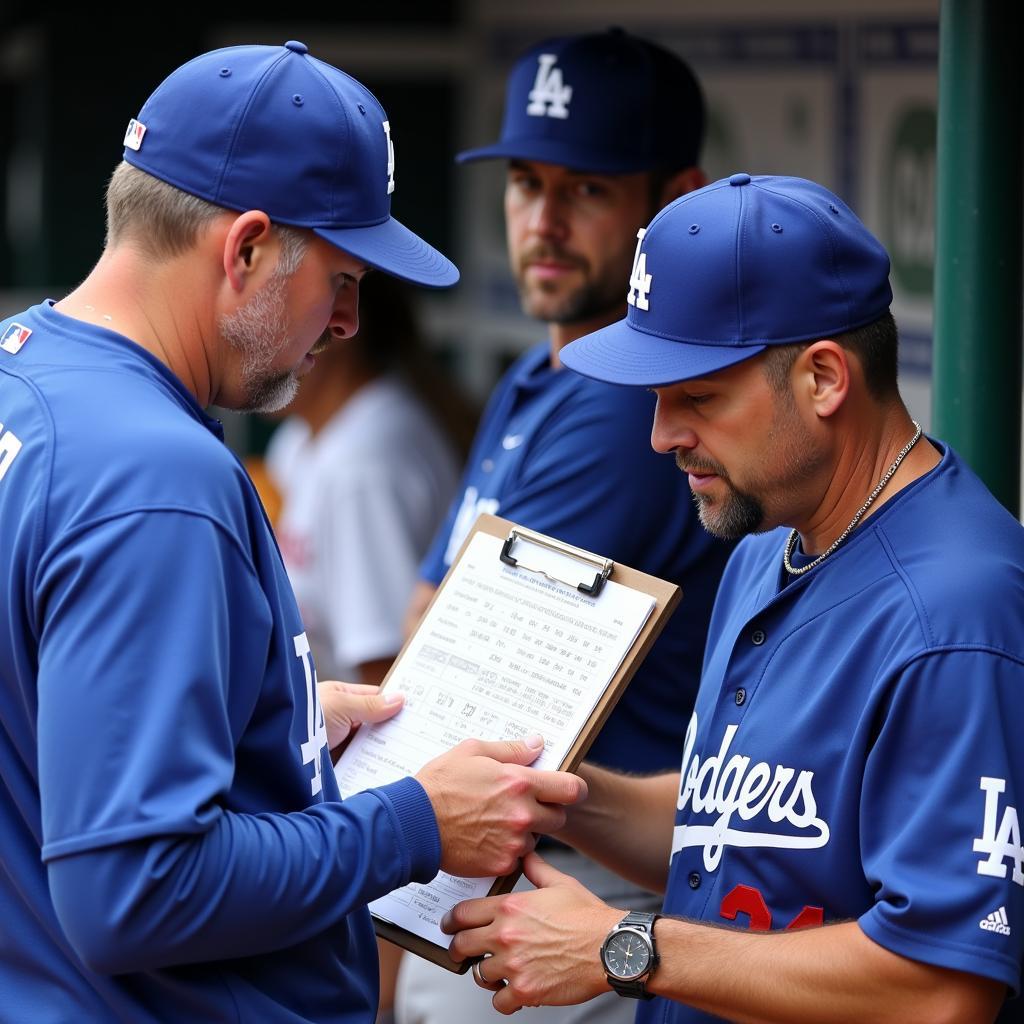 Dodgers Pen Strategy Meeting