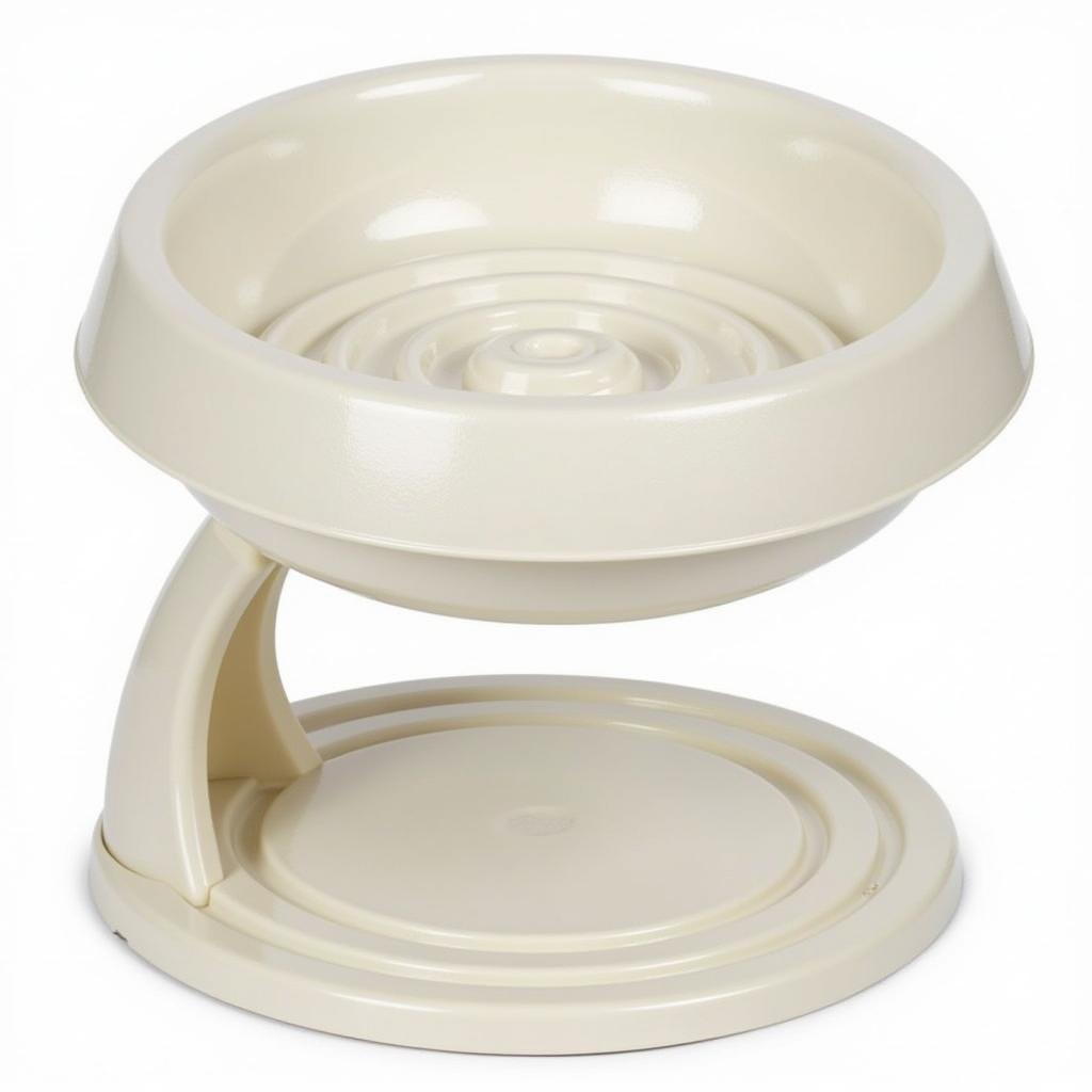 Adjustable height dog bowl stand with slow feeder