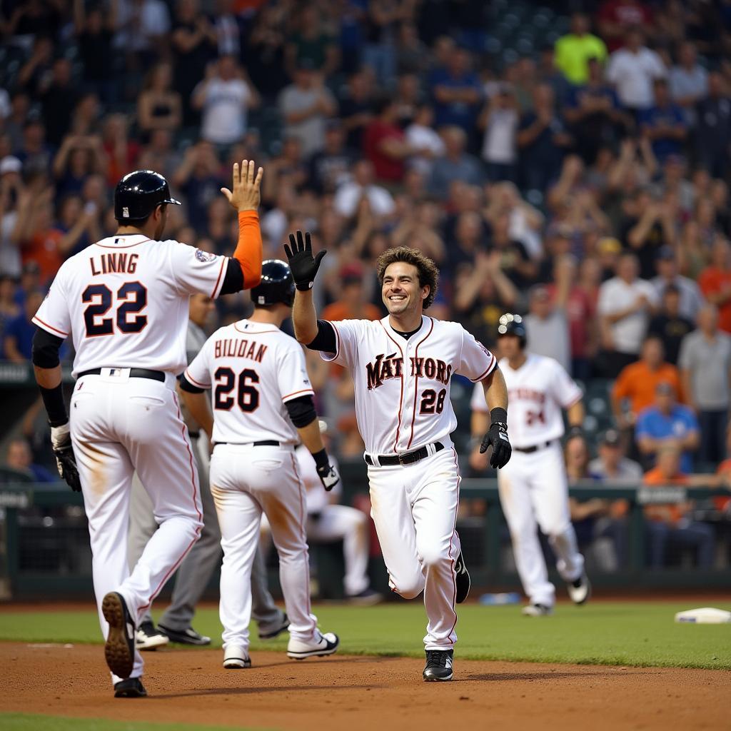 Don Mattingly celebrating a grand slam