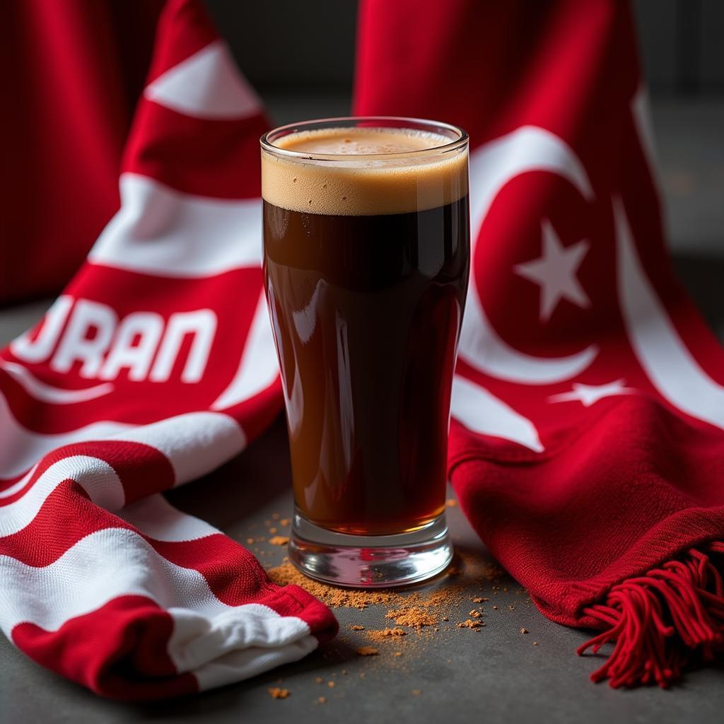 Duran Coffee next to a Besiktas Scarf