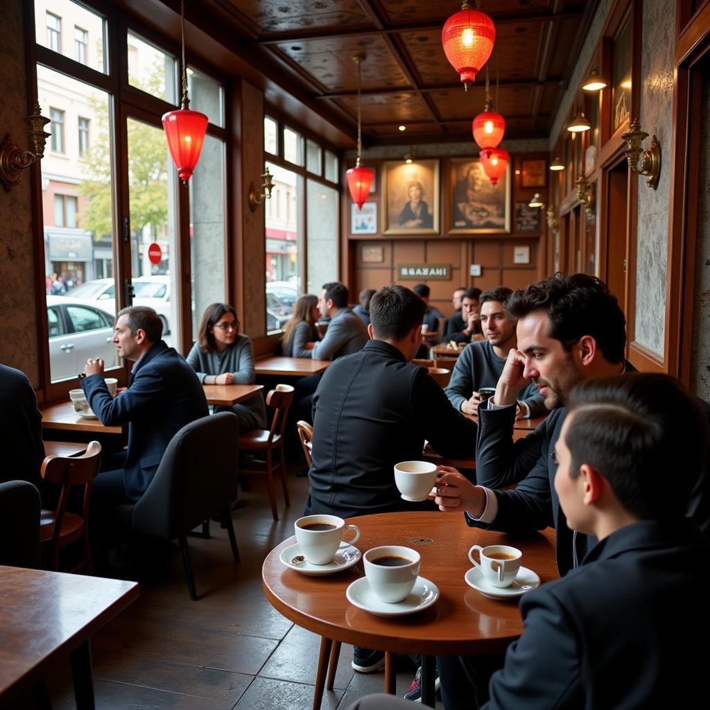 Duran Coffee in a traditional Istanbul Cafe