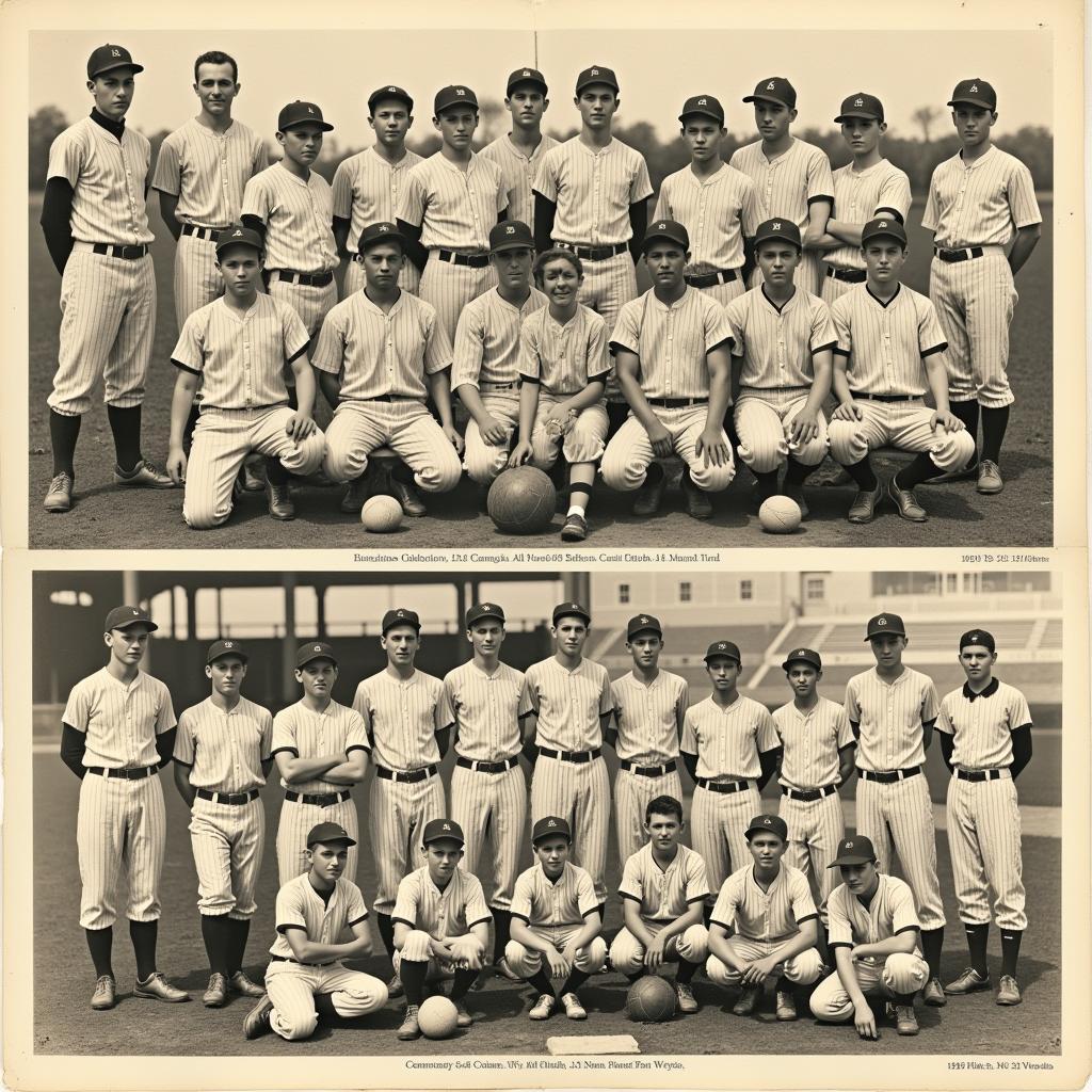 Historical photos of early Canadian baseball teams