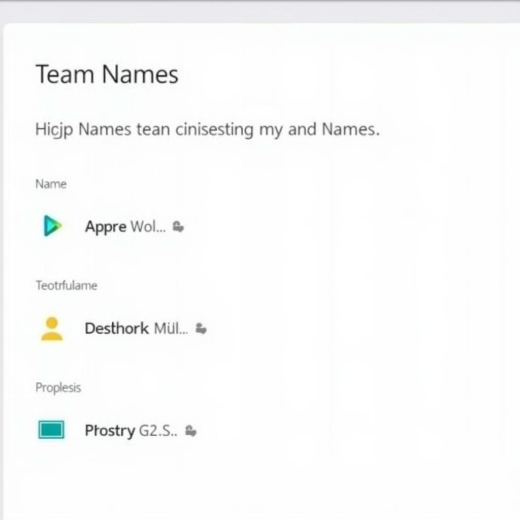 Effective MS Team Names on the MS Teams platform.