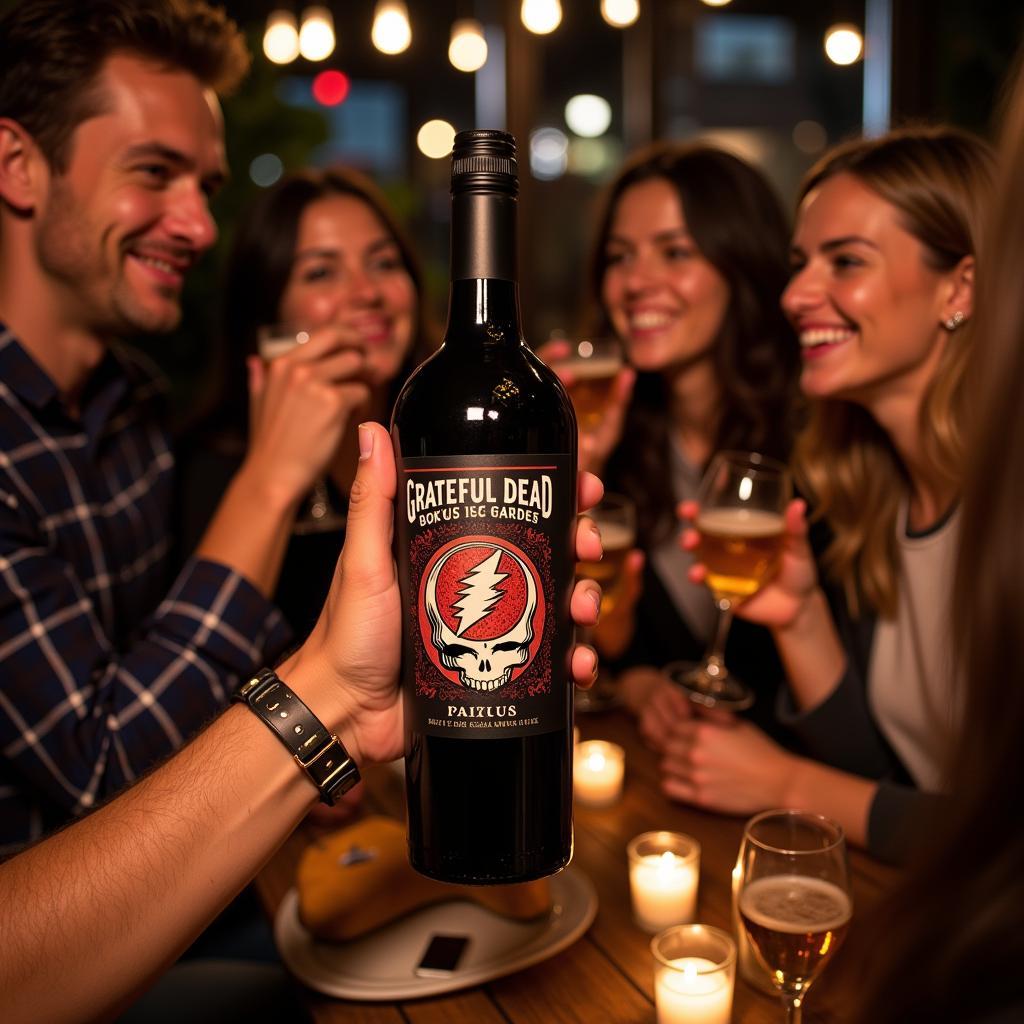 Enjoying Grateful Dead Wine with Friends