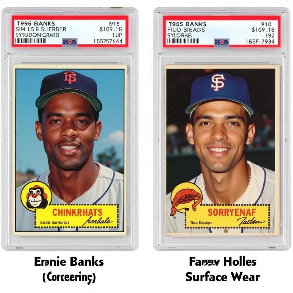 Comparing Graded 1955 Ernie Banks Topps Cards