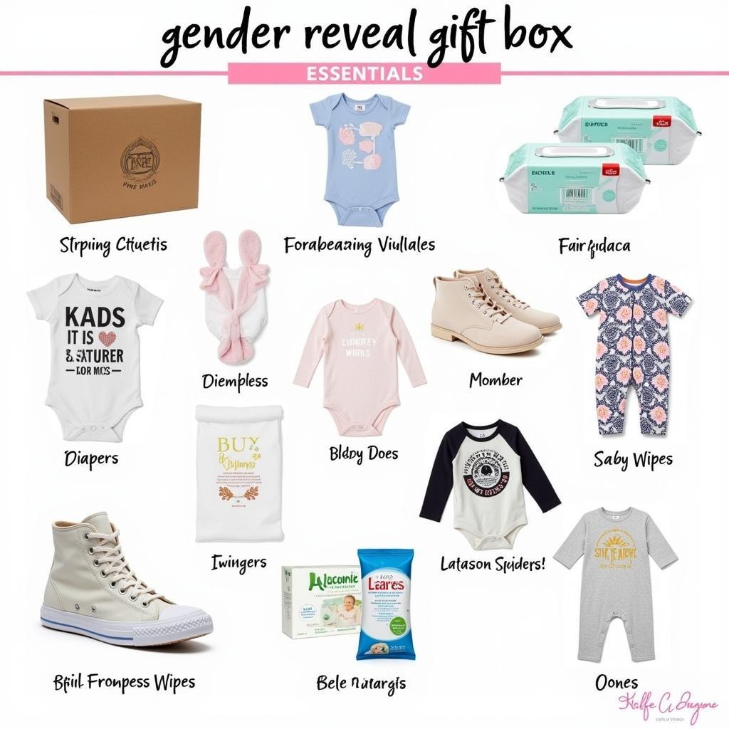 Essential Items for a Gender Reveal Gift Box: Practical gifts for the new parents.