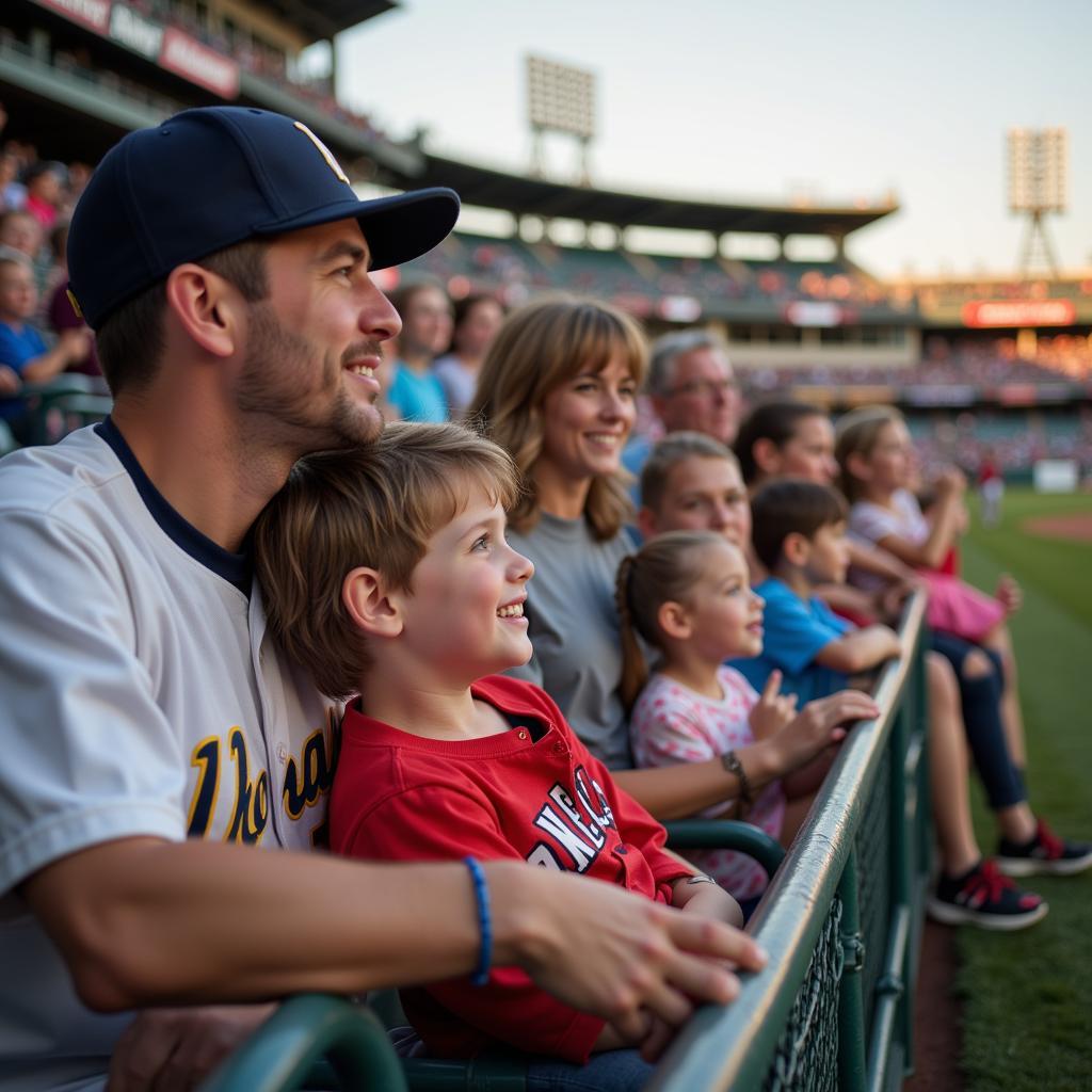 Families Enjoying a Minor League Baseball Game