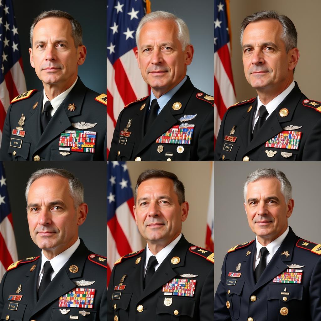 Portraits of Famous Five-Star Generals