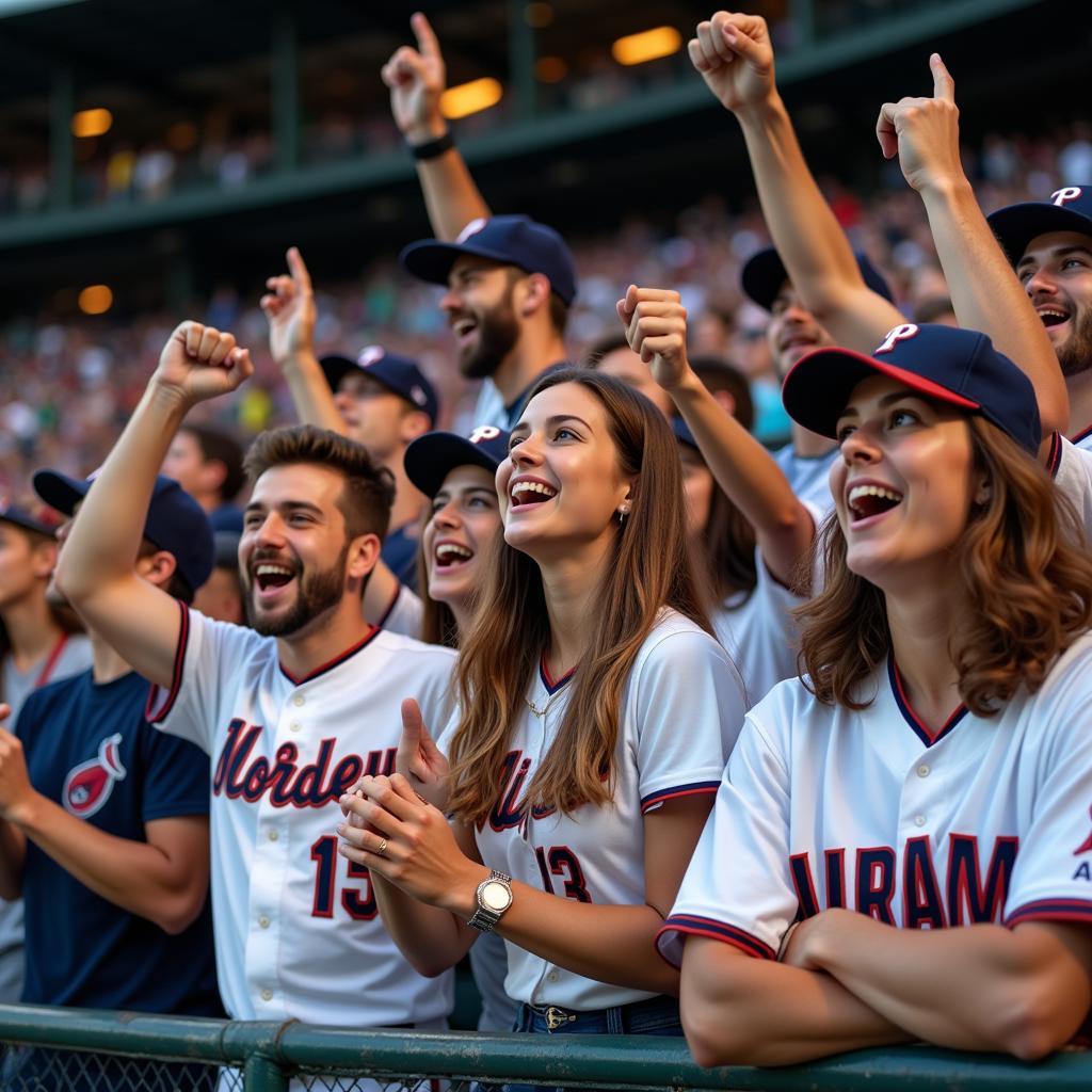 Fans Celebrating Their MLB Team