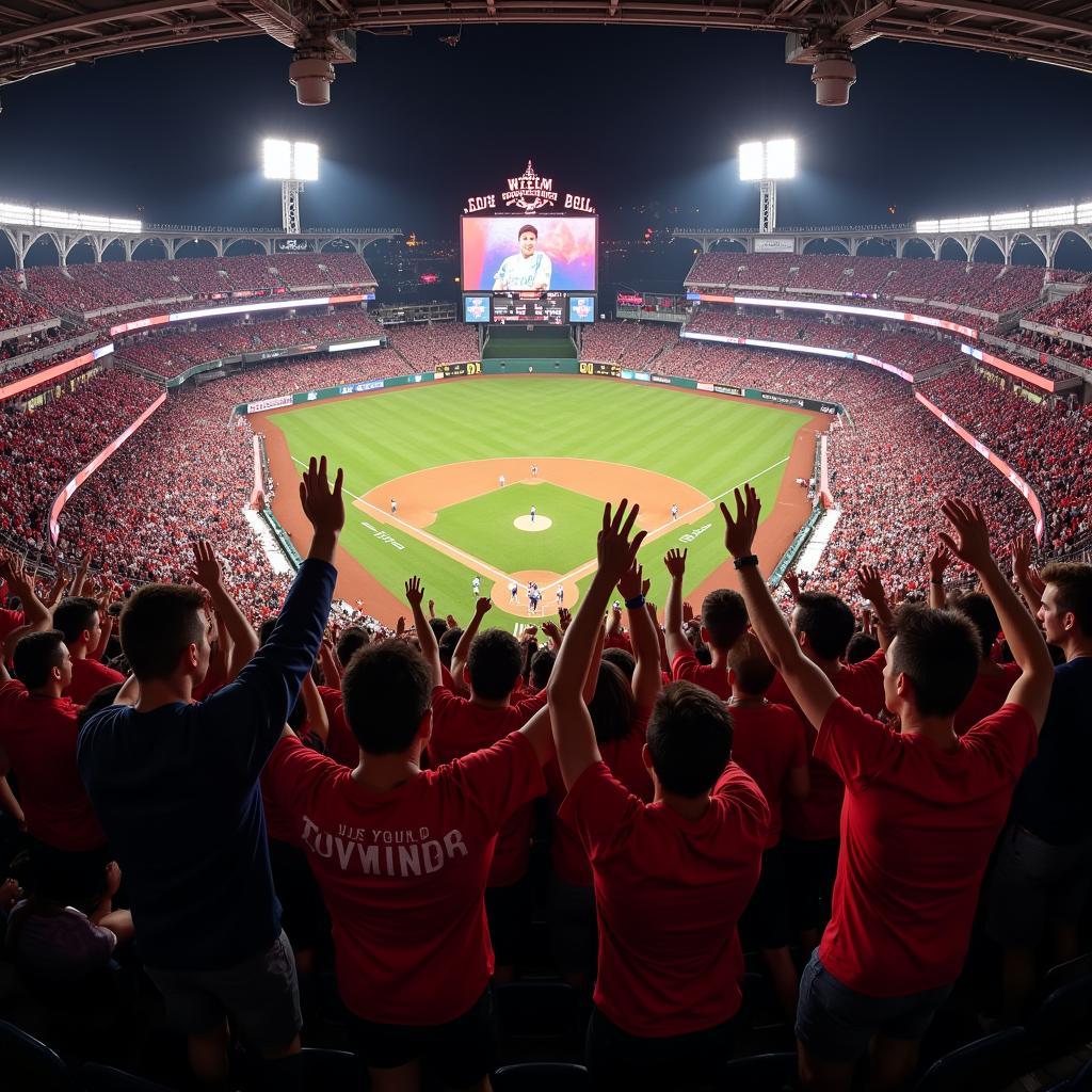 Fans Celebrating a Walk-Off Win