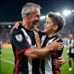 Father and Son Playing Football for Besiktas