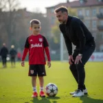 Father and Son at Beşiktaş Training Session