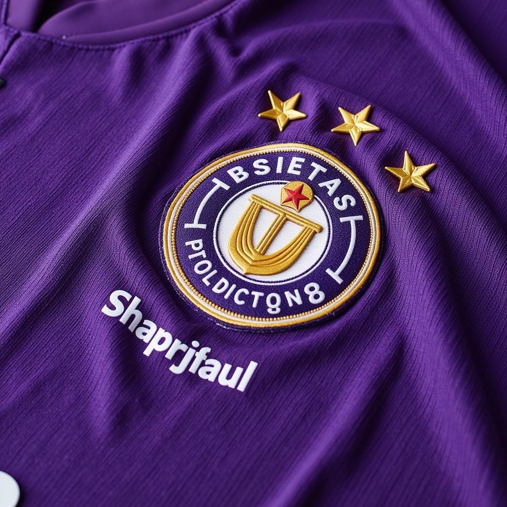 Close Up of a Field Purple Beşiktaş Jersey