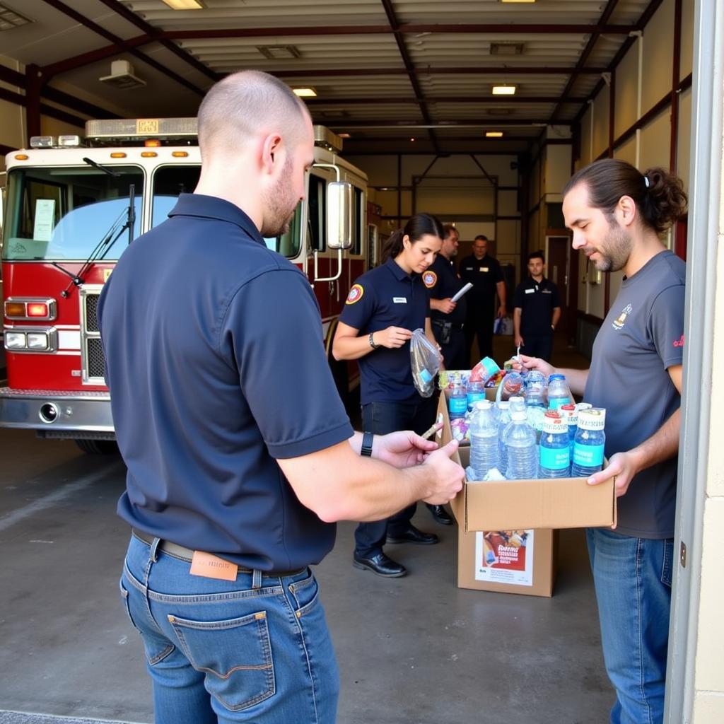 Community Donating Supplies During Firefighter Appreciation Week