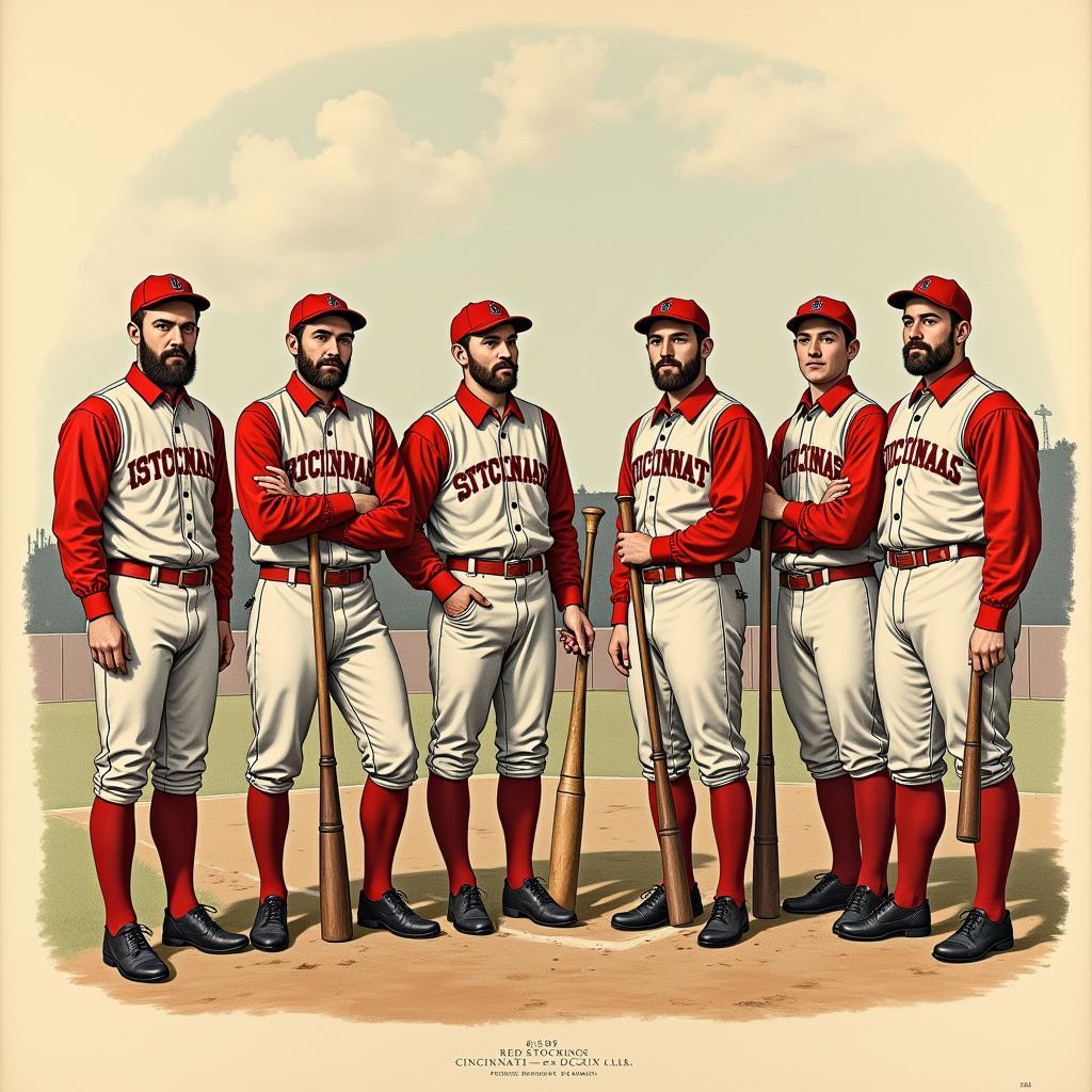 Cincinnati Red Stockings - The First Professional Baseball Team