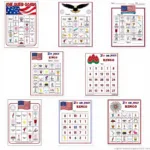 Fourth of July Bingo Card Designs